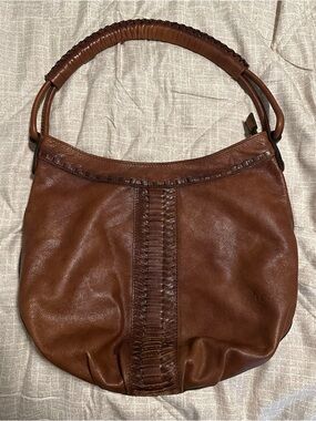 Patricia Nash Cognac Brown Leather Shoulder Hobo